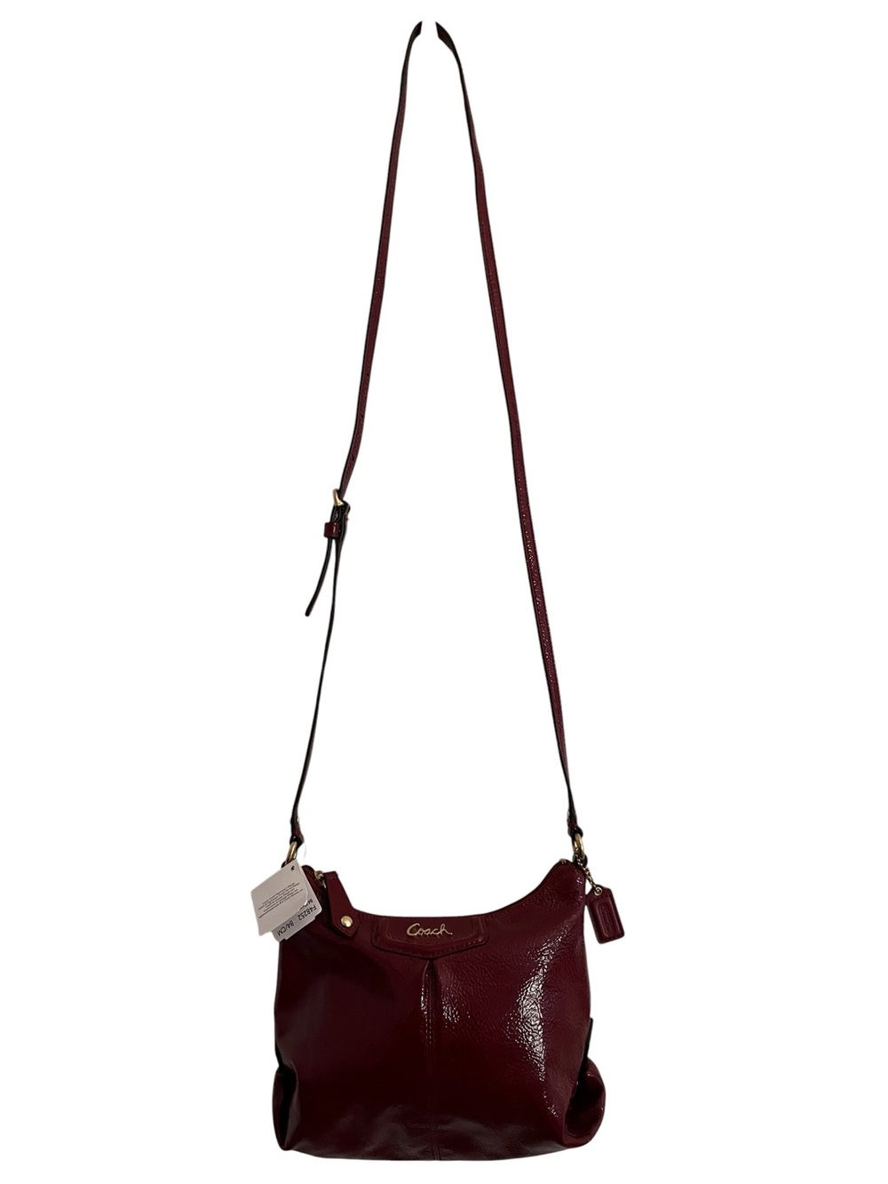 Coach Ashley Patent Leather Small Swingpack Bag Crimson Red NWT - Picture 2 of 14